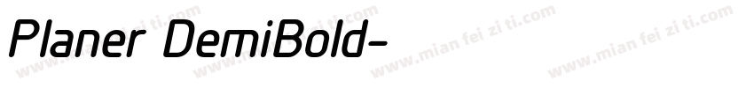 Planer DemiBold字体转换